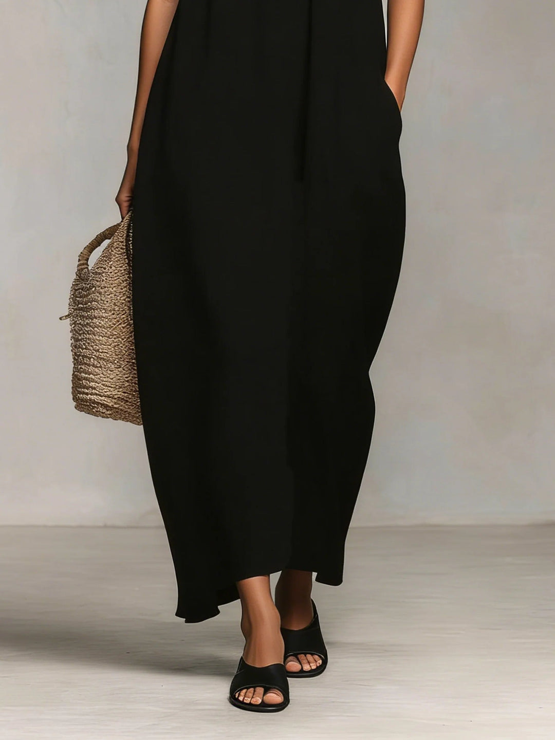 Mirelle™ | Color Block Maxikjole med Spaghettistropper