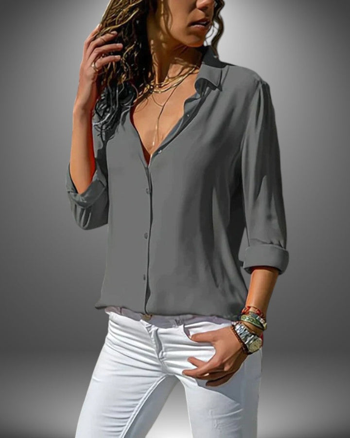 Isabella™ | Tidløs bluse med knapper 