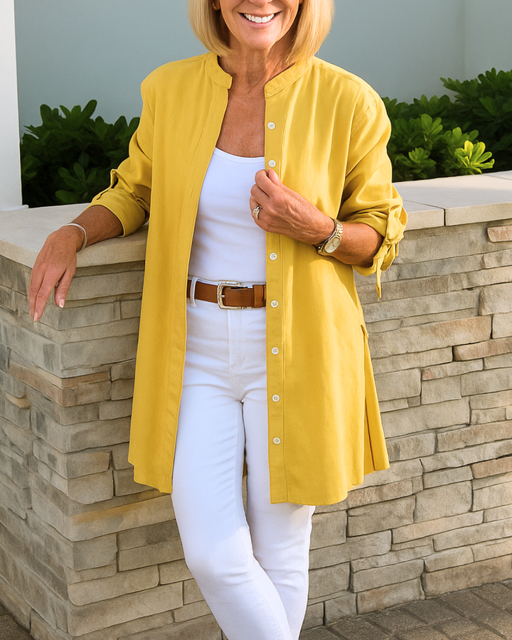 Celeste™ | Elegant bluse med bundne ærmer 