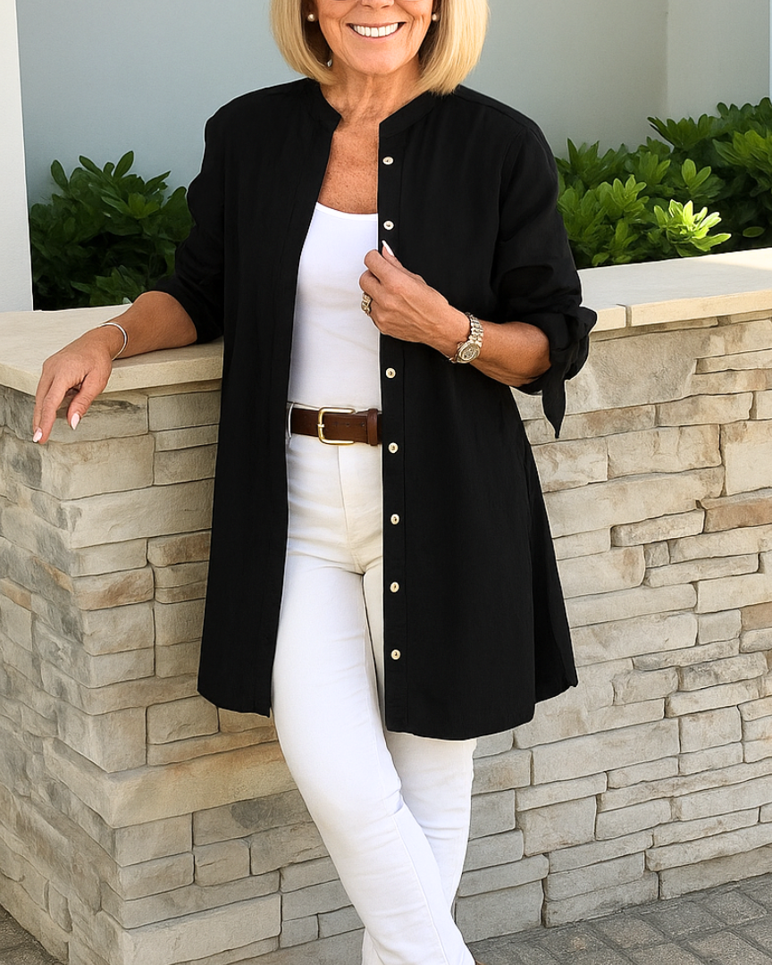 Celeste™ | Elegant bluse med bundne ærmer 