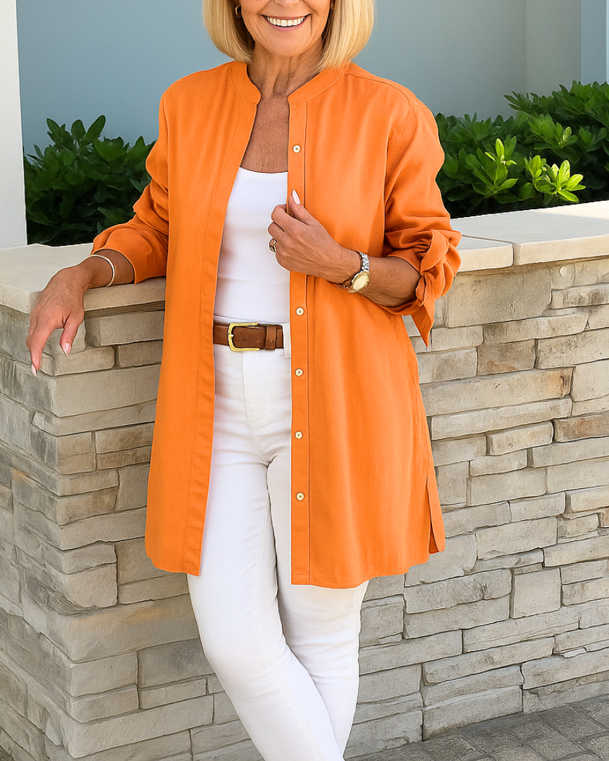 Celeste™ | Elegant bluse med bundne ærmer 