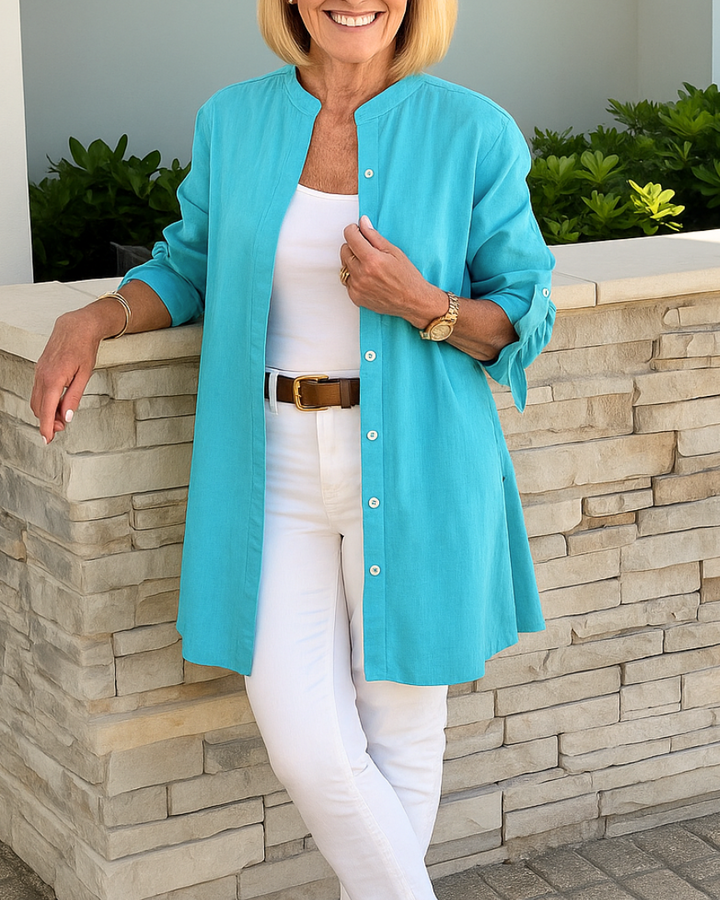 Celeste™ | Elegant bluse med bundne ærmer 