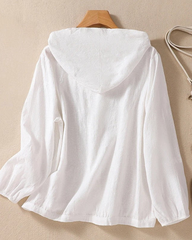 Lunara™ | Åndbar letvægtshættetrøje i hør