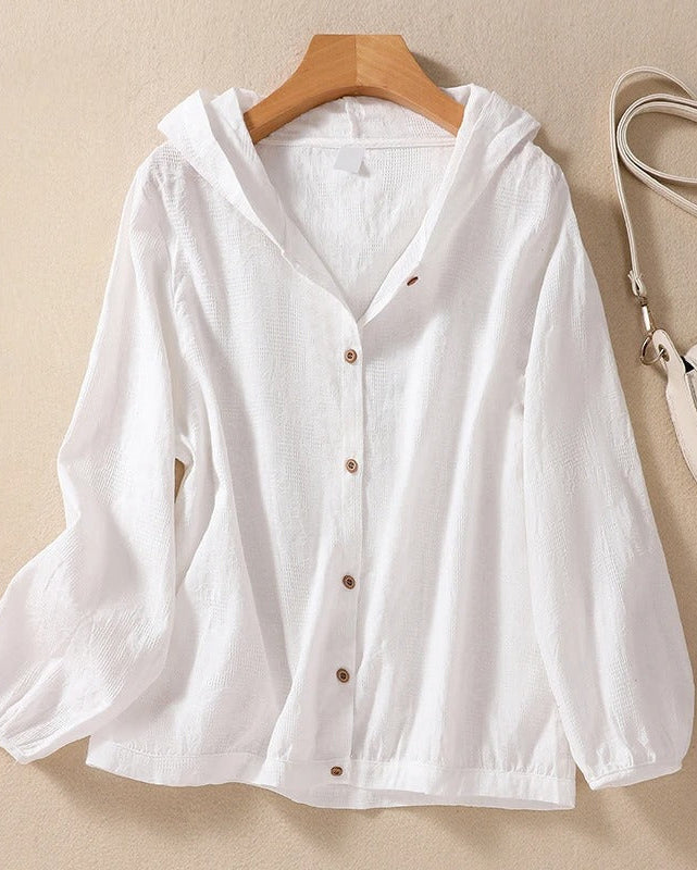 Lunara™ | Åndbar letvægtshættetrøje i hør