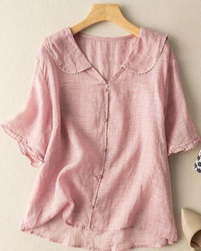 Celestine™ | Luftig hørbluse