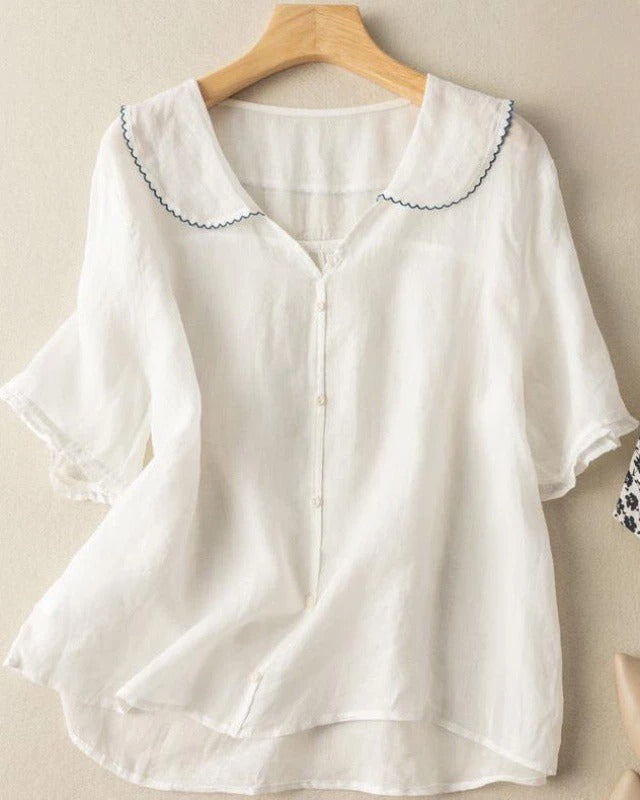 Celestine™ | Luftig hørbluse