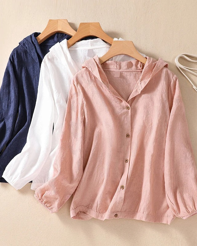 Lunara™ | Åndbar letvægtshættetrøje i hør