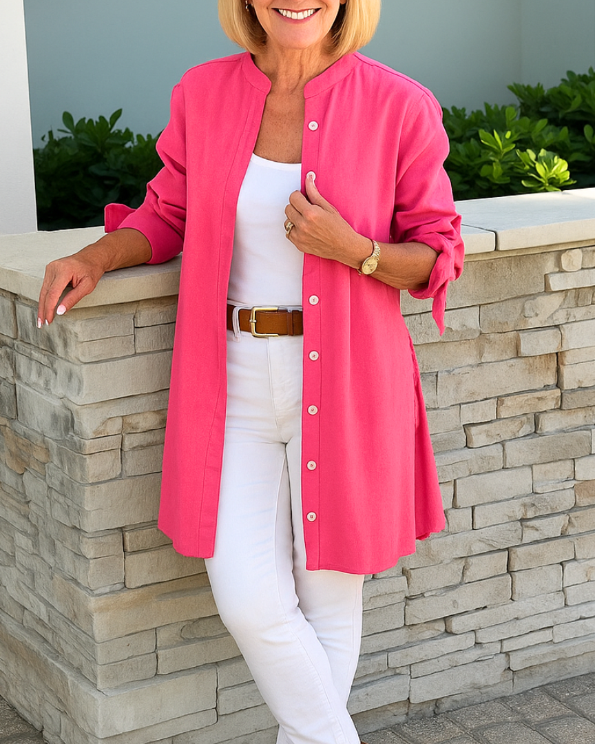 Celeste™ | Elegant bluse med bundne ærmer 