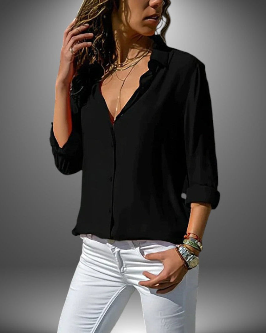 Isabella™ | Tidløs bluse med knapper 