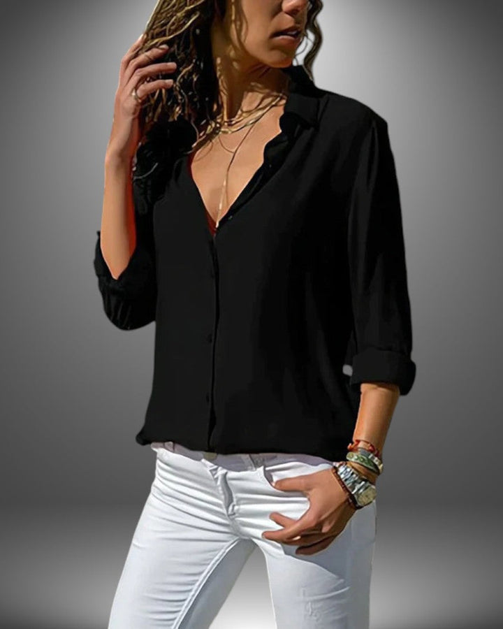 Isabella™ | Tidløs bluse med knapper 