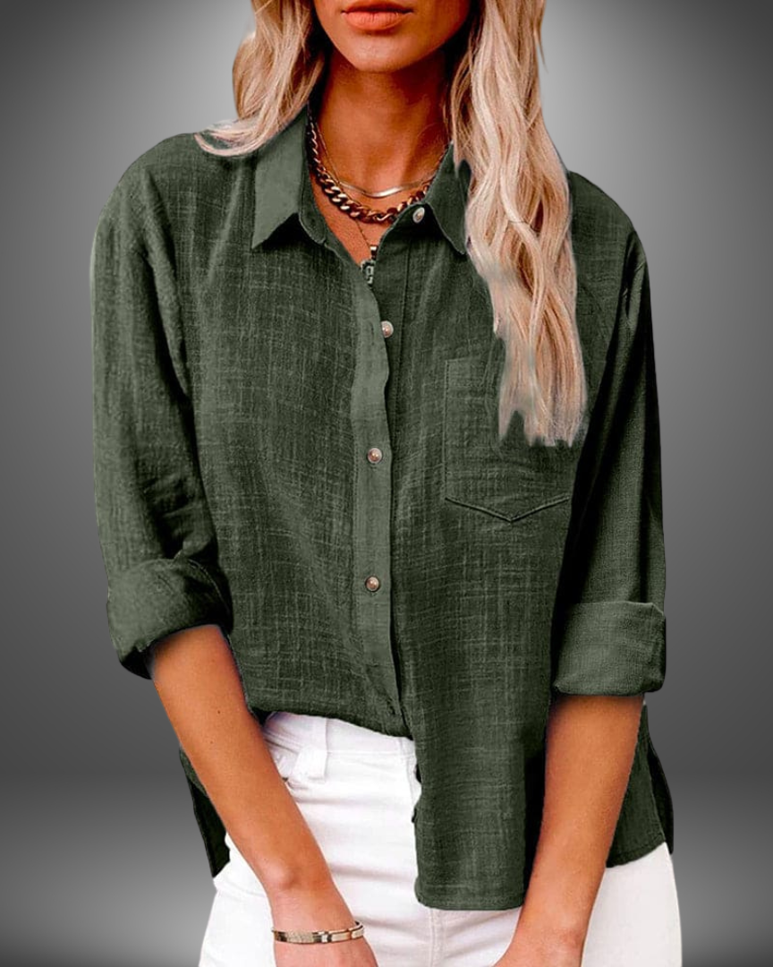 Celestine™ | Luksuriøs hørbluse 