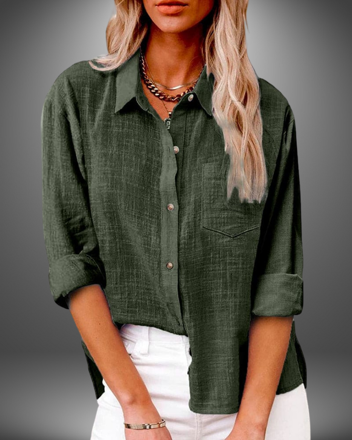 Celestine™ | Luksuriøs hørbluse 