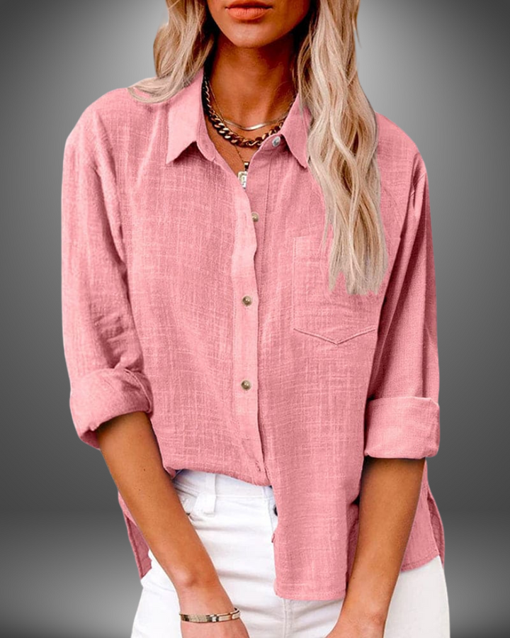 Celestine™ | Luksuriøs hørbluse 