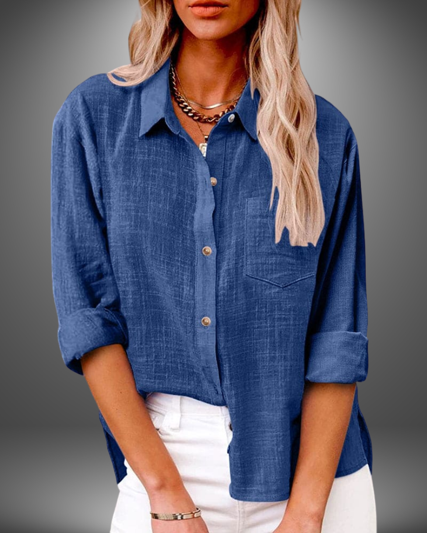 Celestine™ | Luksuriøs hørbluse 