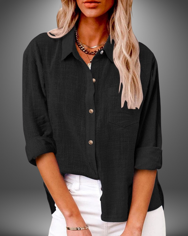 Celestine™ | Luksuriøs hørbluse 