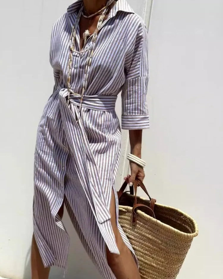 Wendine™ | Let og stilfuld stribet kjole