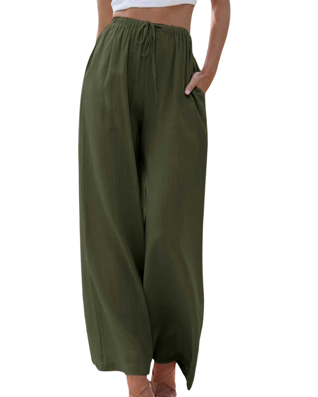 Adele™ | Fritidsbukser i bomuld og hør