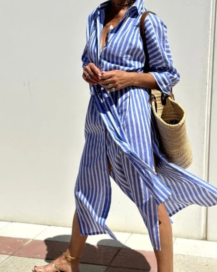 Wendine™ | Let og stilfuld stribet kjole