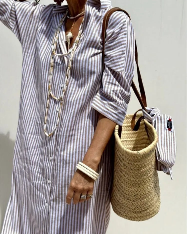Wendine™ | Let og stilfuld stribet kjole