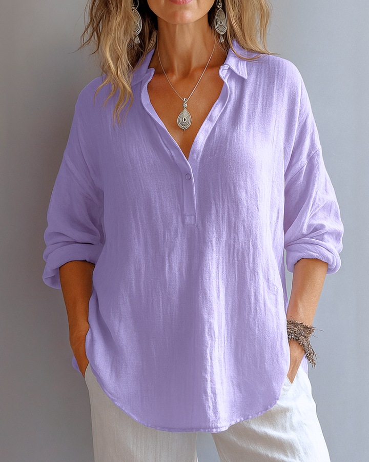 Celeste™ | Elegant Linen Blouse