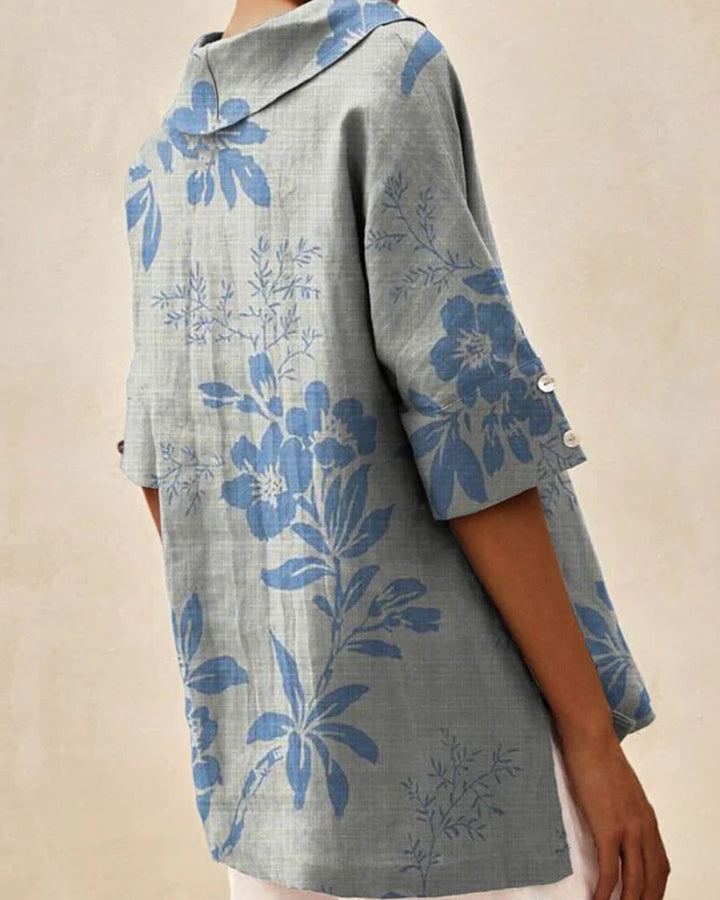 Floria™ | Elegant Light Floral Summer Top