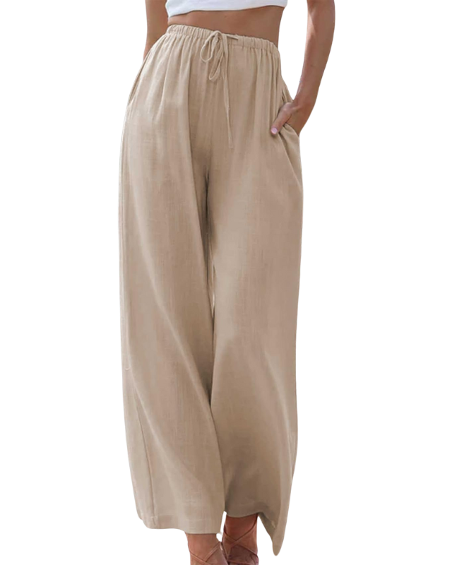 Adele™ | Fritidsbukser i bomuld og hør