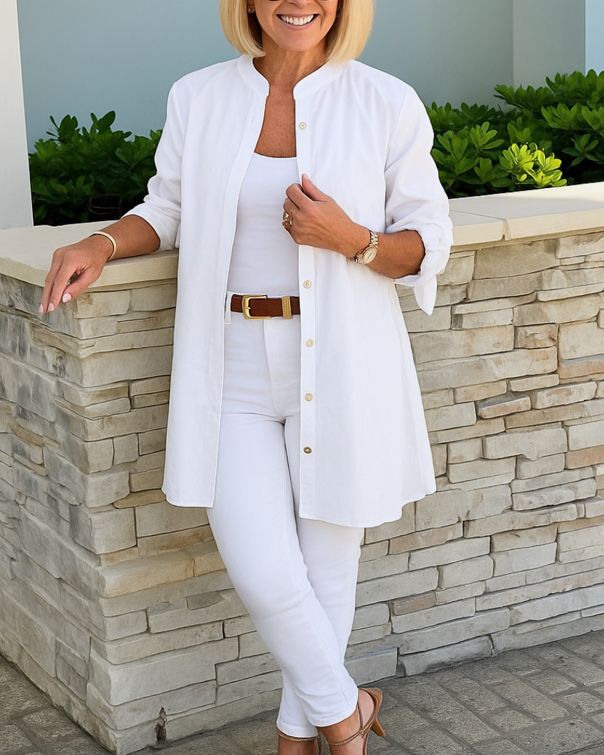 Celeste™ | Elegant bluse med bundne ærmer 