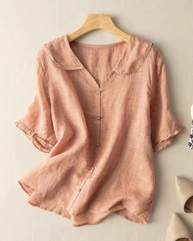 Celestine™ | Luftig hørbluse