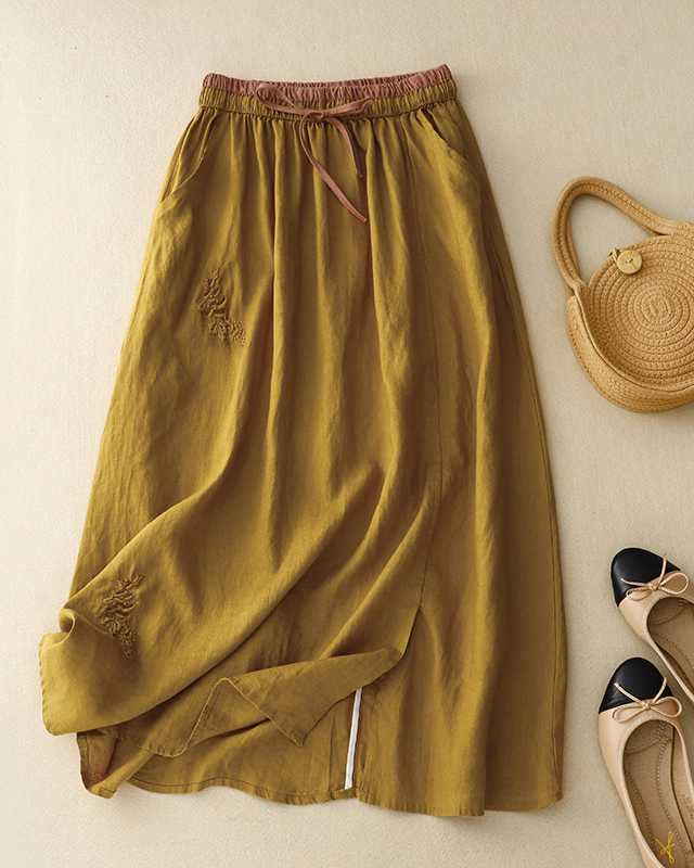 Solène™ | Linen Summer Skirt