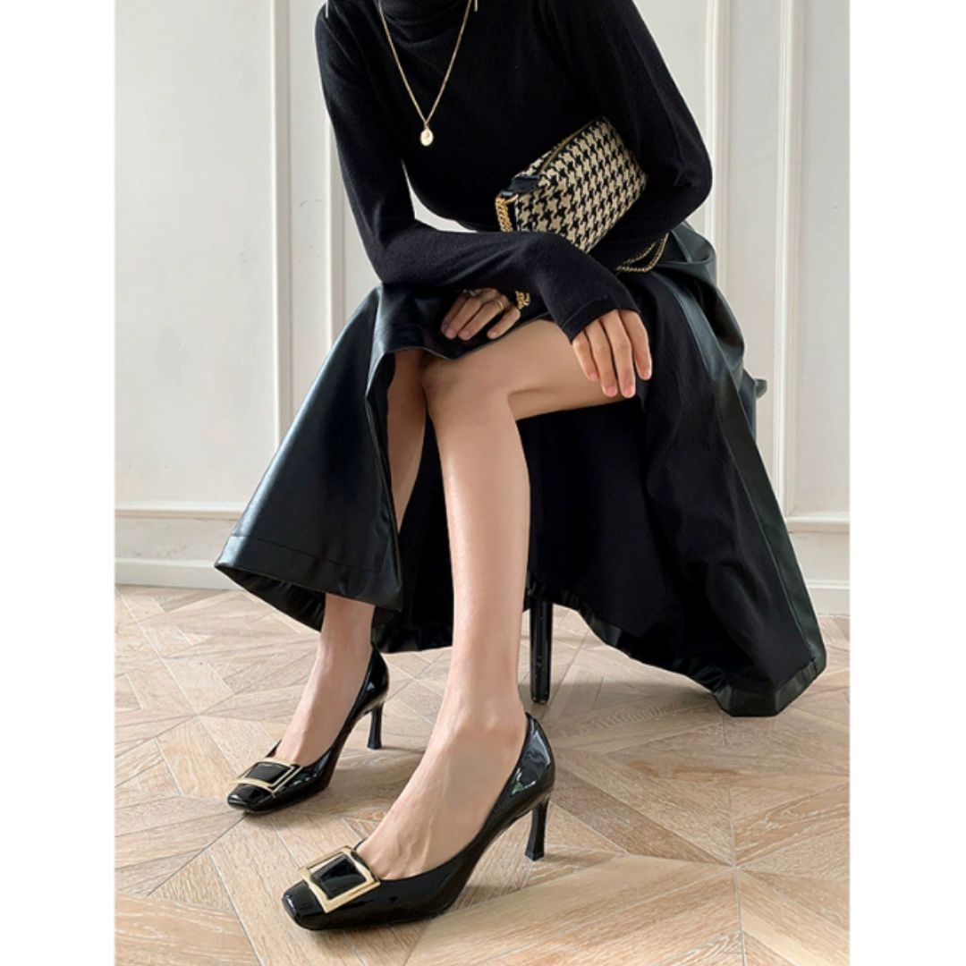 Narella™ | Elegant Medium Heel Sandals with Square Toe