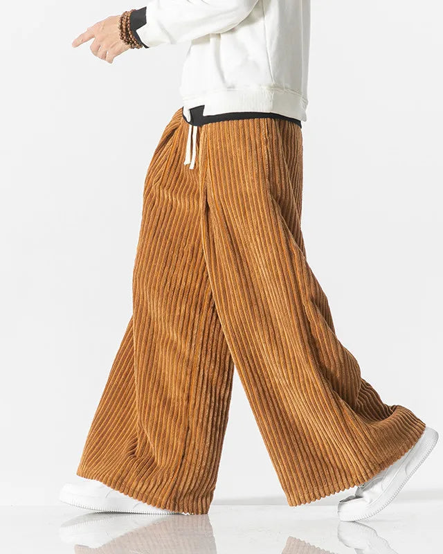 Françoise™ | Overdimensionerede retro fløjlsbukser