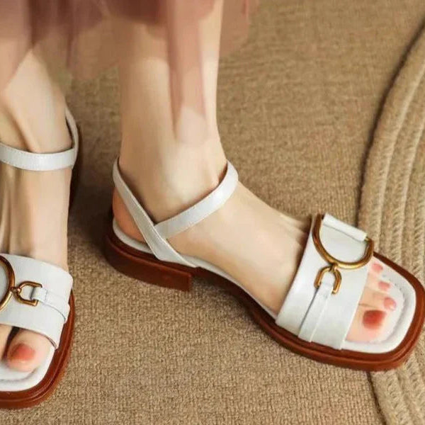 Enara™ | Flat Sandals with Buckles