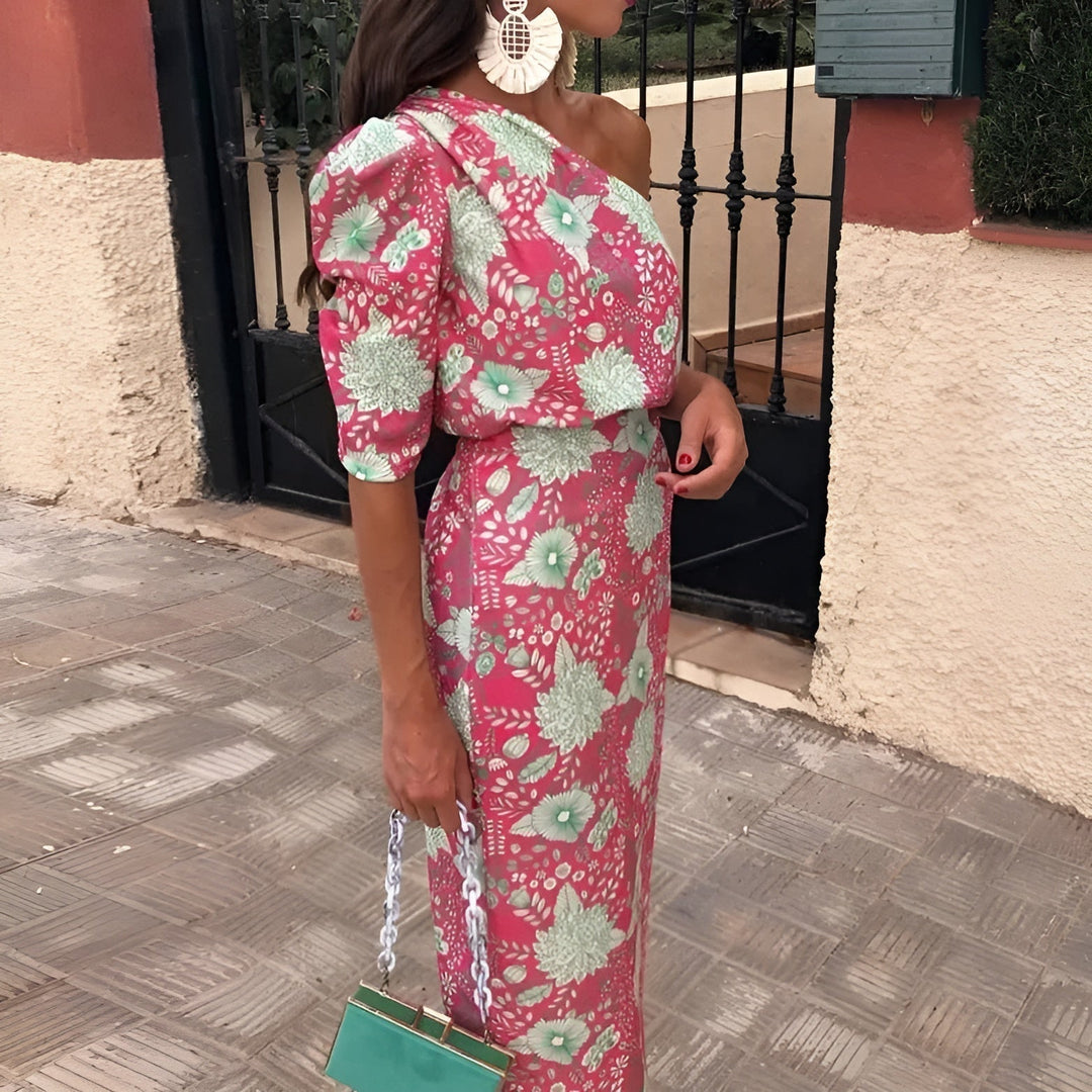 Ravika™ | Elegant maxikjole med print