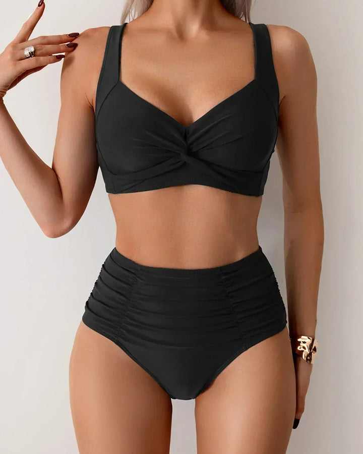 Salene™ | Bandeau-bikinitop med draperet stof