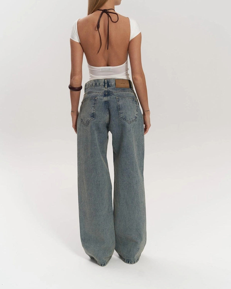 Daisy™ | Gennemsigtige jeans med mesh-detaljer