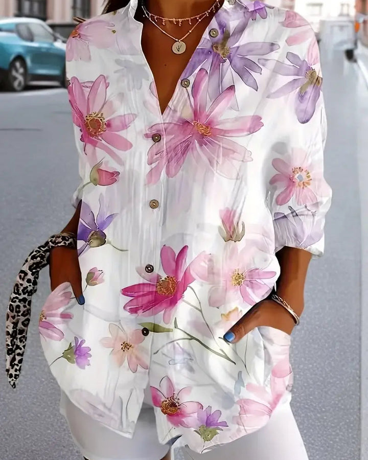 Luciana™ | Elegant blomsterbluse 