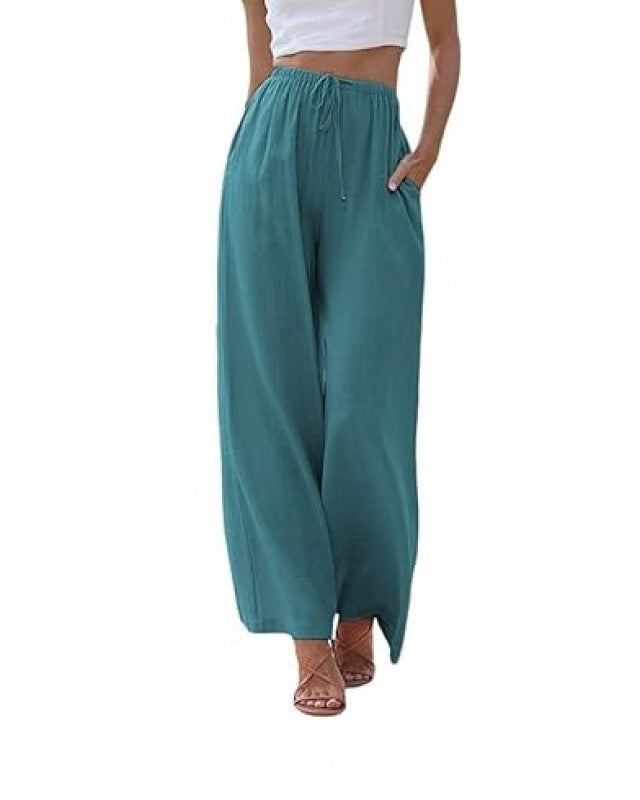 Adele™ | Fritidsbukser i bomuld og hør