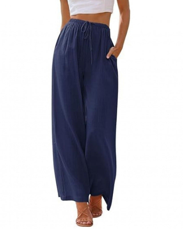 Adele™ | Fritidsbukser i bomuld og hør