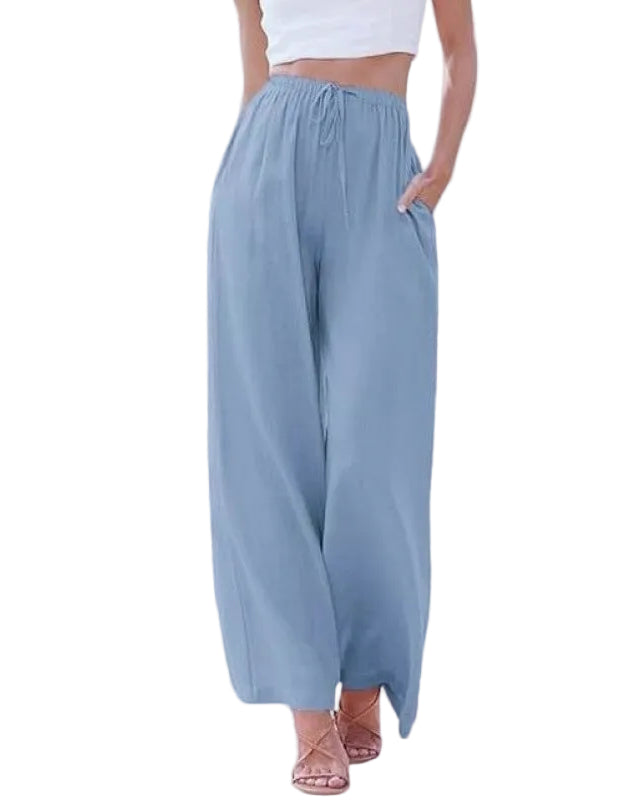 Adele™ | Fritidsbukser i bomuld og hør