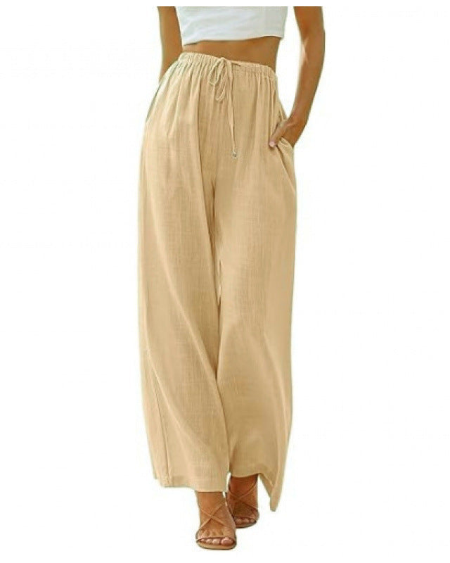 Adele™ | Fritidsbukser i bomuld og hør