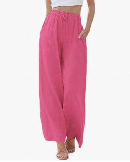 Adele™ | Fritidsbukser i bomuld og hør