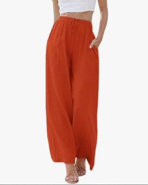 Adele™ | Fritidsbukser i bomuld og hør